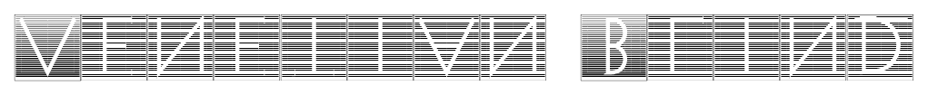 Venetian Blind font